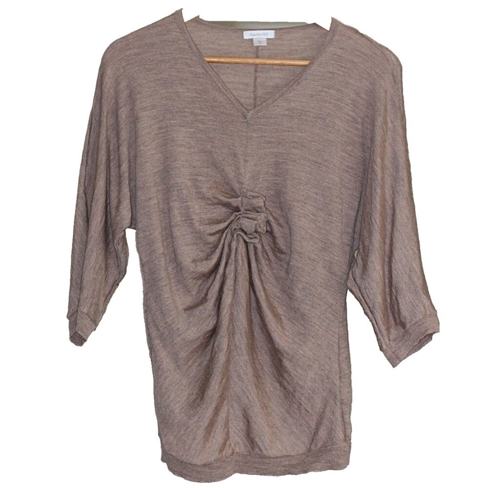 Garnet Hill - Merino Knot Front Dolman Pullover - Medium